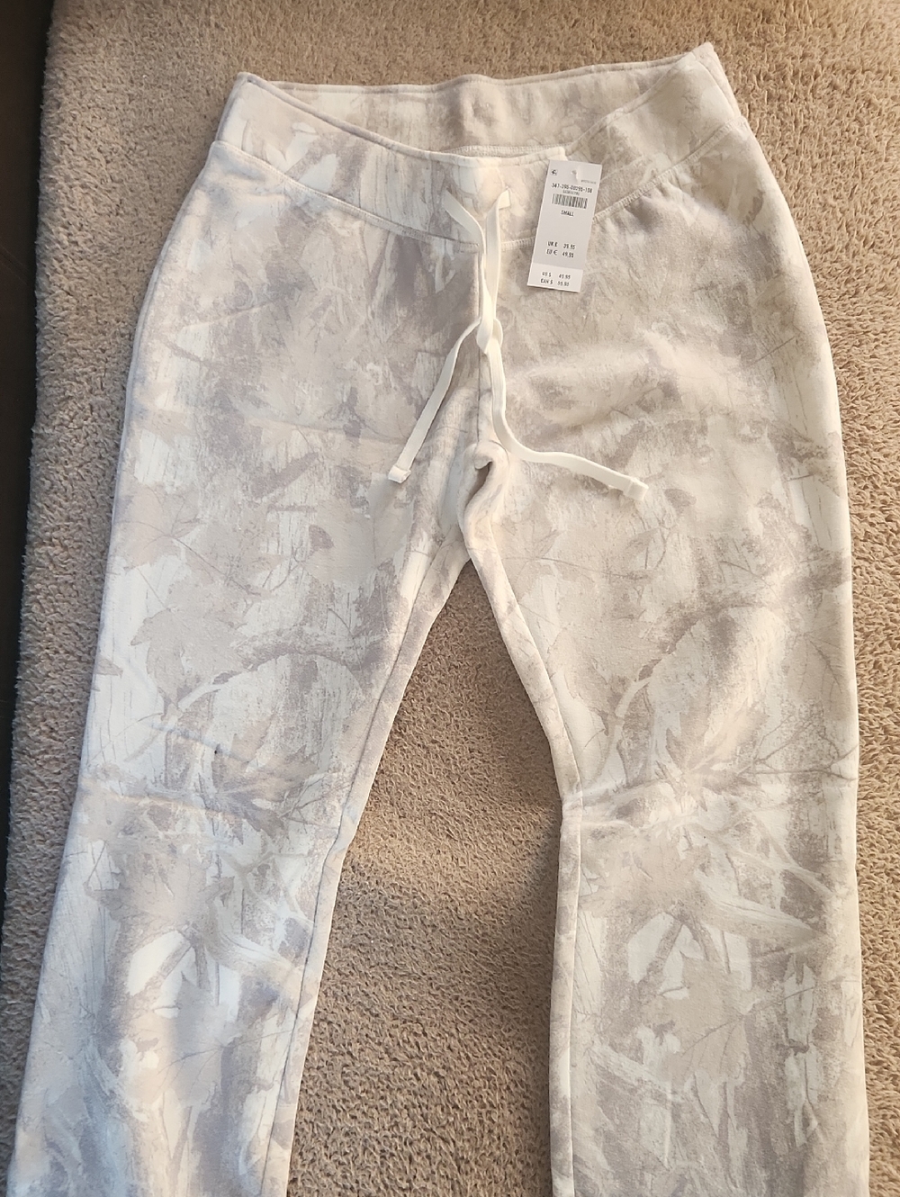 Women's Light Gray Boot Cut Lounge Pants with Drawstring Waist